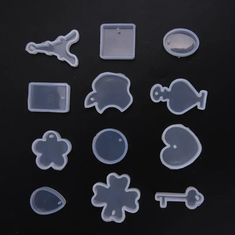 12pcs/set Holes Tower Grass Silicon Mould Resin Jewelry Making DIY Craft Different DIY Mould Types For Selection Silicone