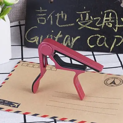 Rose red Высококачественный алюминиевый сплав металлический каподастр для гитары быстрая замена зажима ключ Акустическая классическая гитара капо тон Регулировка гитарных частей - Цвет: Rose red