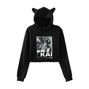 

Kpop SuperM Christmas hoodie Ladies Cotton Kawaii hoodies for girls Women's Fashion Pullover Short hoodies Sweatshirt