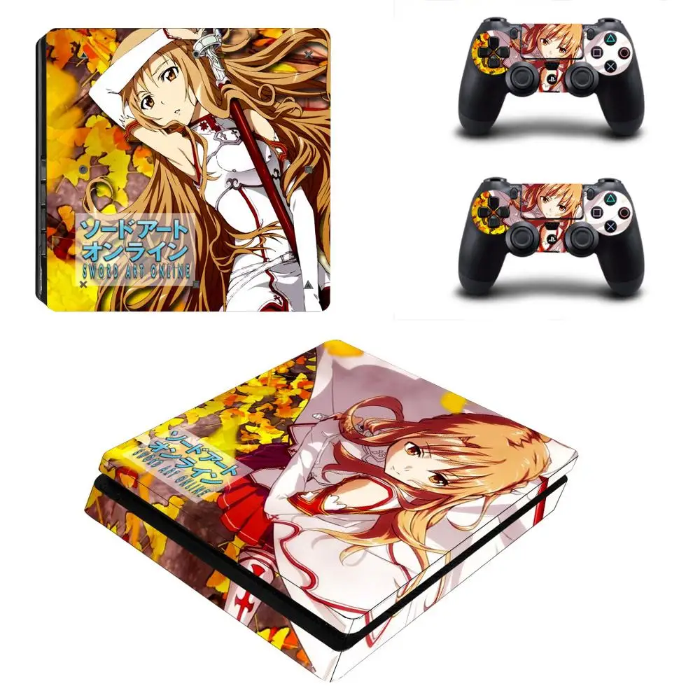 YSP4S-1265 Sword Art Online SAO PS4 тонкая наклейка Play station 4 кожа Наклейка для playstation 4 PS4 Slim консоль и контроллер кожи - Цвет: YSP4S-1265