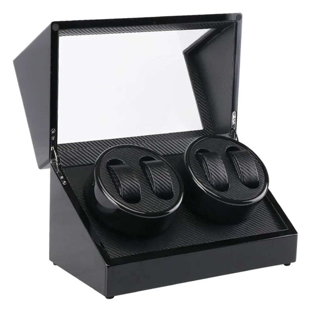 

4+0 Watch Winder Holder Automatic Mechanical Winding Box Motor Shaker Watch Display Table Carbon Fiber Watch Storage Case