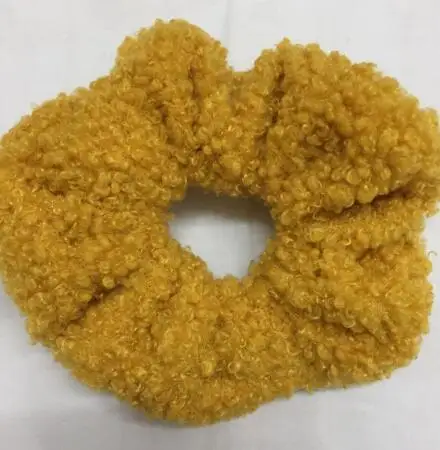 Yellow Модные женские милые мягкие бархатные резинки для волос, зимние резинки для волос для девушек, аксессуары для волос, держатель для конского хвоста - Цвет: Yellow
