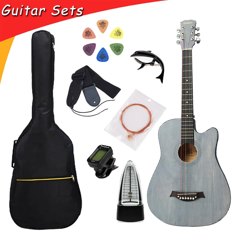 

38 Inch Acoustic Guitar Student Practice Guitar Beginner Guitarra Excellent Basswood Guitar Stringed Instrument AGT59