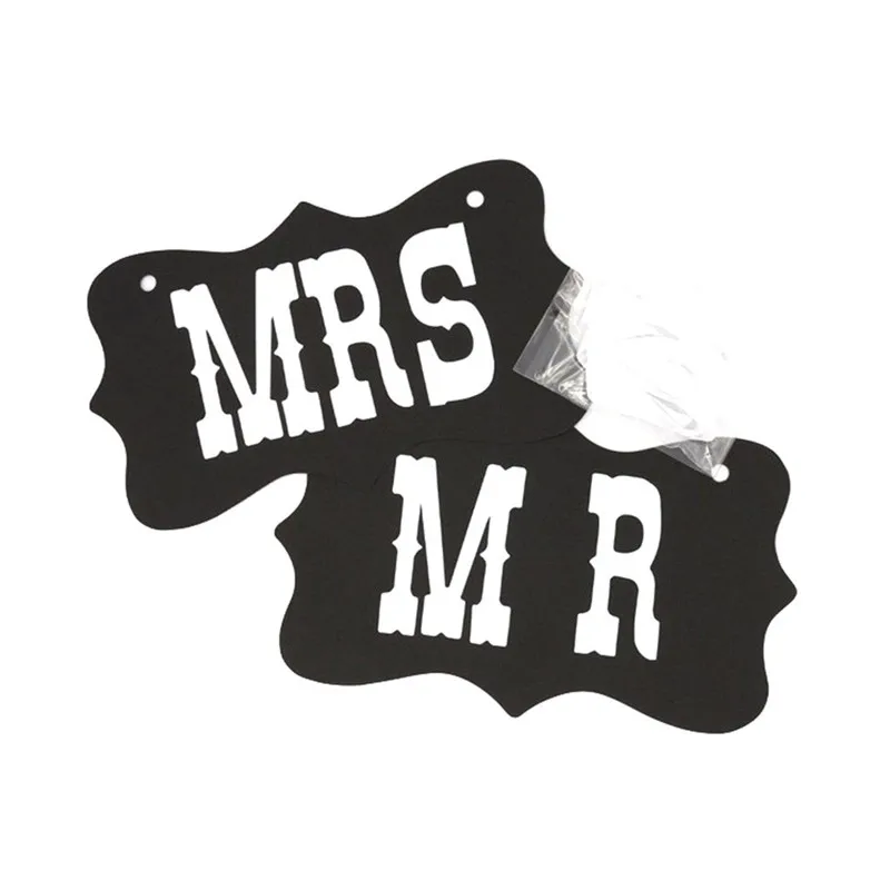 A 2 шт./компл. MR& MRS стул задний баннер Свадебная невеста жених фото реквизит свадебные украшения для свадьбы и подарка съемки реквизит@ D - Цвет: A