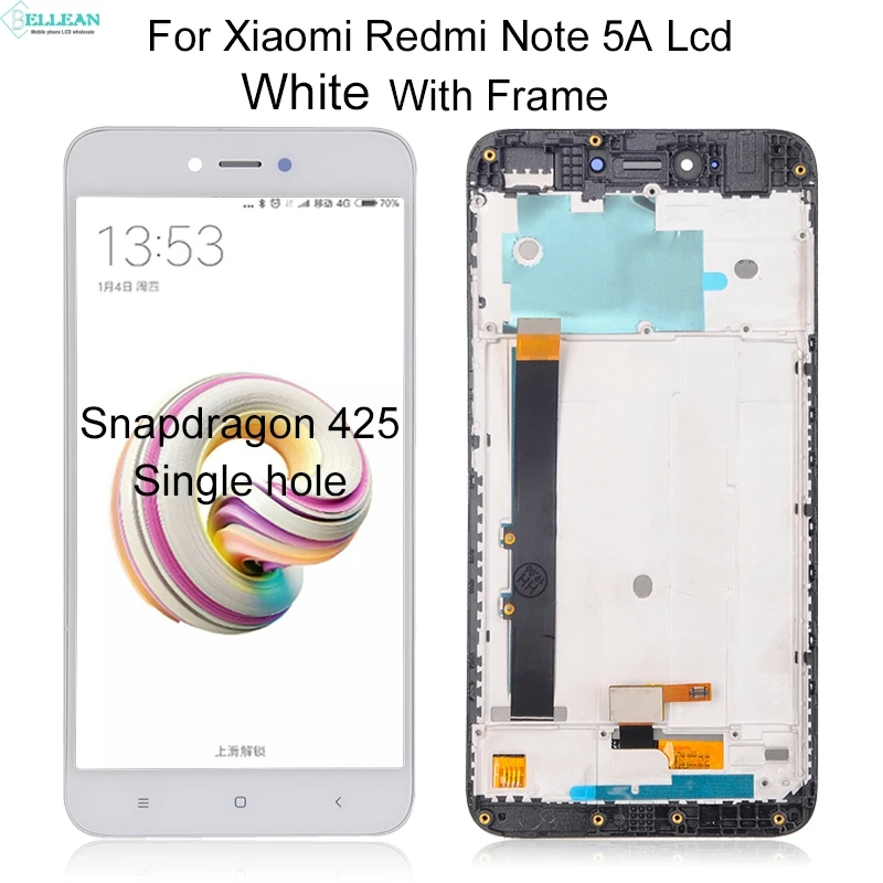 Catteny Note 5A lcd для Xiaomi Redmi Примечание 5A Prime display Y1 lcd кодирующий преобразователь сенсорного экрана в сборе Y1 Lite дисплей с рамкой - Цвет: 2G White With Frame