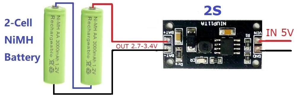 10x 1-8s 1,2 V-9,6 V NiMH NiCd зарядное устройство модуль зарядки - Цвет: 10x 2Cell(2S)