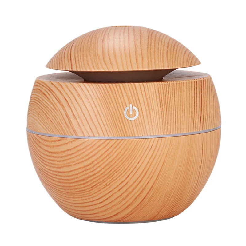Usb Wood Grain Essential Oil Diffuser 130Ml Ultrasonic Humidifier Household Aroma Aromatherapy Mist Maker with Led Ligh | Бытовая