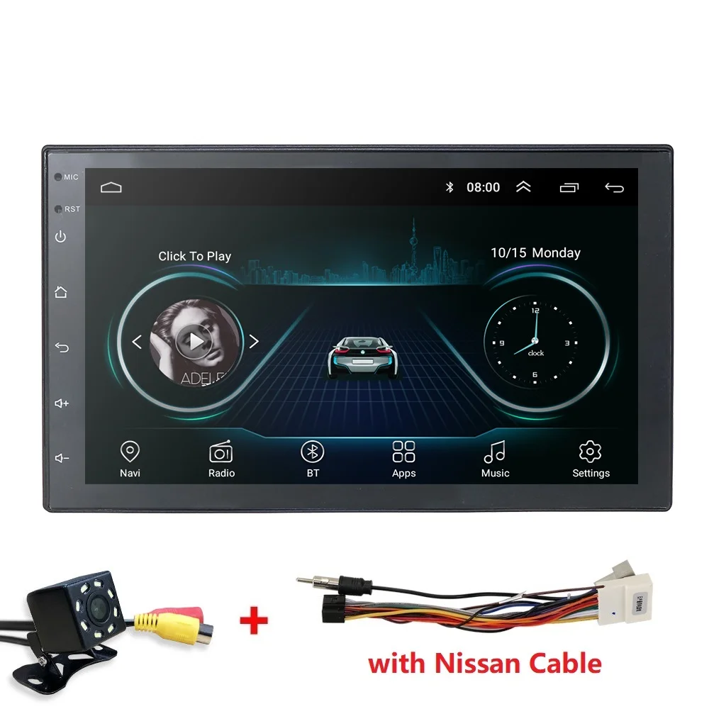 7 &quotУниверсальный Автомобильный GPS навигации 2Din Android 9 включающим в себя