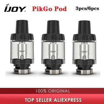 

3pcs/6pcs Original IJOY PikGo Pod 2ml Cartridge for IJOY PikGo Kit & IJOY PikGo D18 Kit with 0.6ohm/1.0ohm Coil E-cig Vape Pod