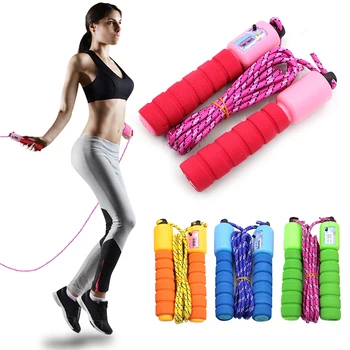 

Jump Ropes with Counter Sports Fitness Adjustable Fast Speed Counting Jump Skip Rope Skipping Wire random color