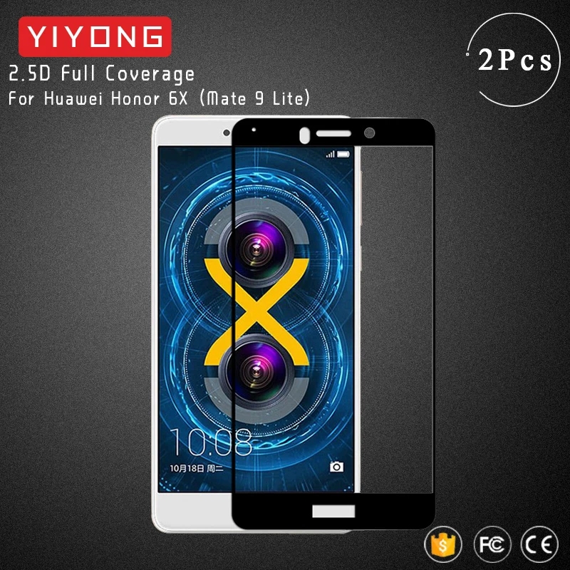 YIYONG Полное покрытие экрана стекло для Huawei Honor 6X 6A закаленное Защита Mate 9 Lite GR5 2017 Flim