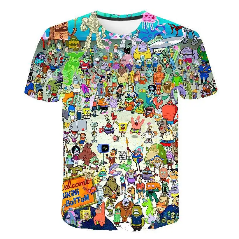 New summer spongebob casual men