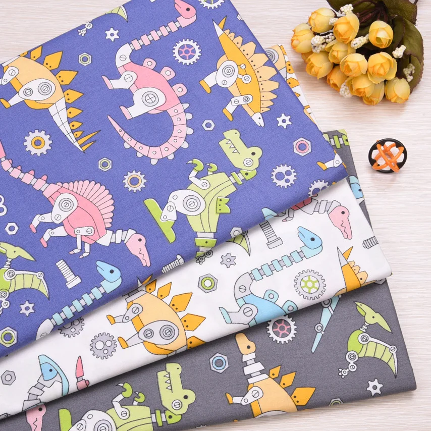 160 см* 50 см игрушка динозавр хлопок ткань комплект кровати «сделай сам» стеганое платье Лоскутная Ткань Дети ручной работы штора Декор ткань