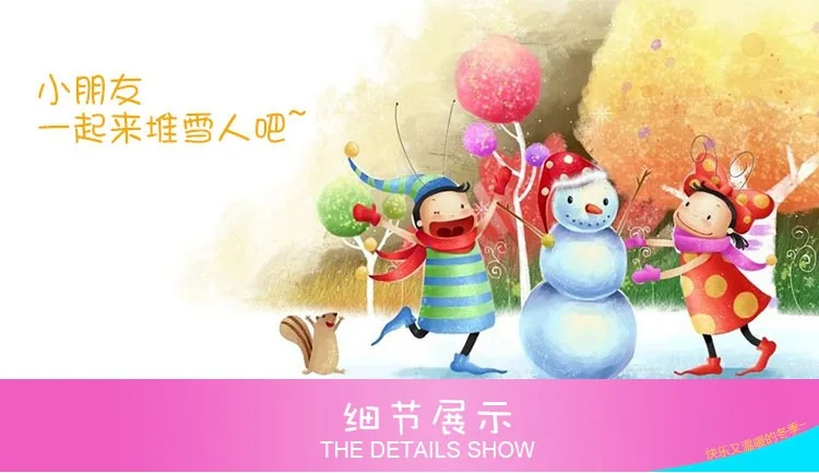Ski gloves children's waterproof little white rabbit animation warm riding gloves