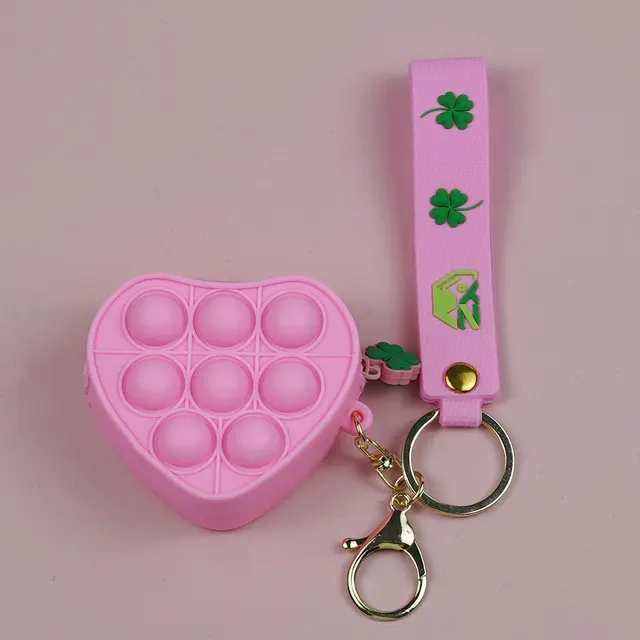 New Popit Mini Money Wallet Fingertip Toys Push Bubble Popite Pendant Bag Hot Sale Adult Decompression Toys Children Anti-Stress new H