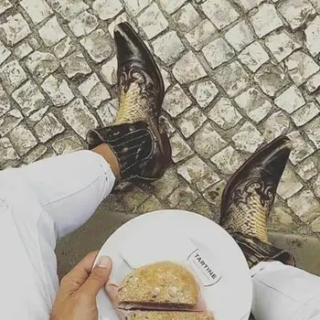 

Women PU Leather Shoes Low Heel Casual Shoes Dress Shoes Brogue Shoes Spring Ankle Boots Vintage Classic Male Casual D351W