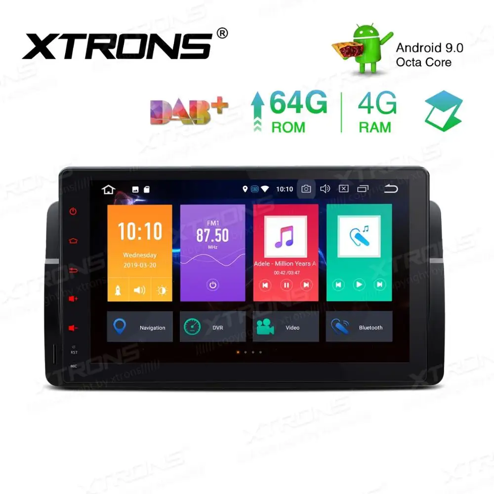Excellent 9" 4GB RAM 64GB ROM Android 9.0 Pie OS Car Multimedia GPS Radio for MG ZT 2001-2005 with External DAB+ Receiver Box Support 1