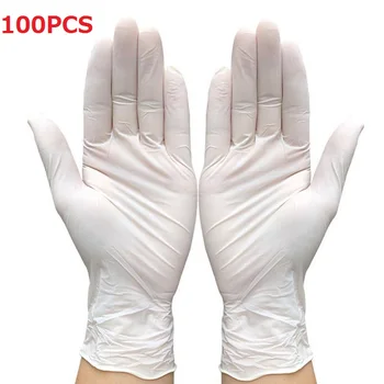 

100/50/30/20PCS White Latex Gloves Disposable Bake Non-Slip Rubber Latex Gloves Household Cleaning Disposable Universal hot