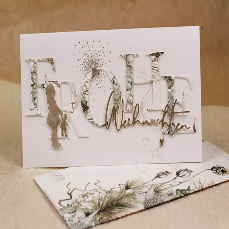 Семья из трех символов металла резки штампы для изготовление скрапбукинга