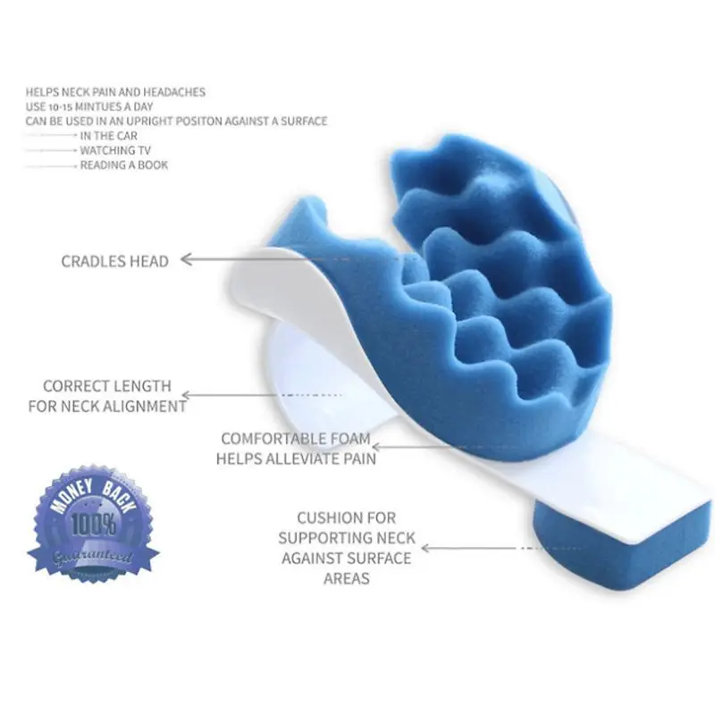 Chiropractic Massage Pillow Neck Shoulder Relaxer Cervical Pillow Neck Traction Device for Pain Relief Management Cervical 2