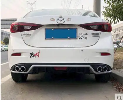 Для Mazda 3 Axela Body kit спойлер- для Axela ACK ABS задний спойлер передний бампер диффузор защитные бамперы - Цвет: Белый