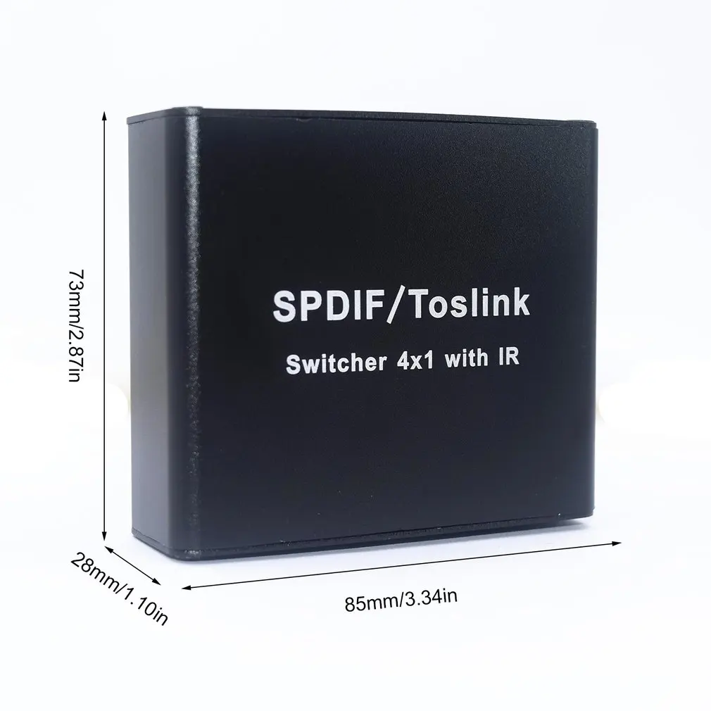Цифровой оптический аудио переключатель SPDIF/TOSLINK оптический аудио 4x1 коммутатор сплиттер удлинитель с ИК-пультом дистанционного управления