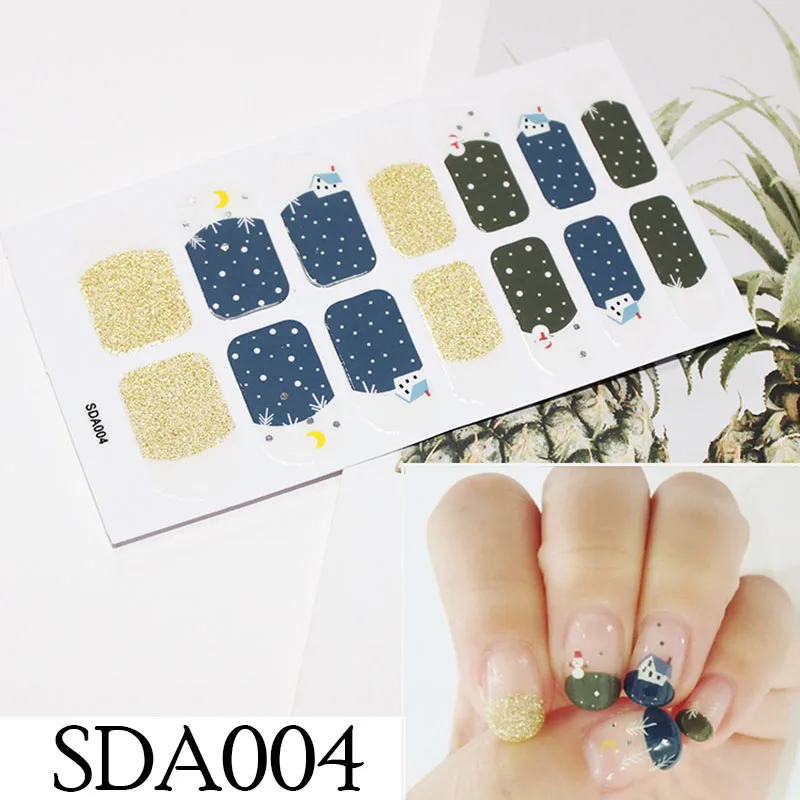 SDA004 LADY KINDOM, Рождественская серия, наклейки для ногтей, водостойкие, наклейки для ногтей, s, Санта Клаус, наклейки для ногтей, наклейки на Рождество(SDA001-020 - Цвет: SDA004