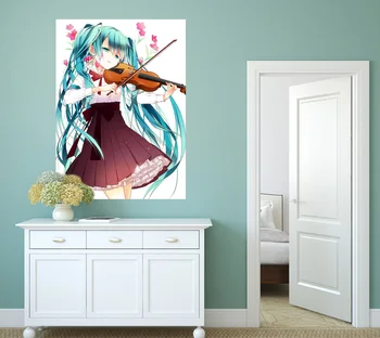

[Self-Adhesive] 3D Hatsune Miku 266 Japan Anime Wall Stickers Mural Decal Wall Murals AJ WALLPAPER Belly