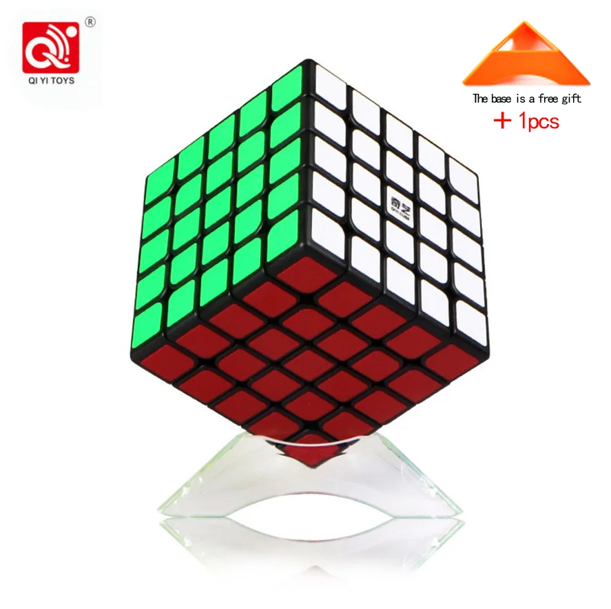 QiYi QiZheng, 5x5x5, магический куб, черная наклейка, профессиональные скоростные Детские кубики, игрушки, головоломка, обучающая, Cubo Magico, Подарочные игрушки