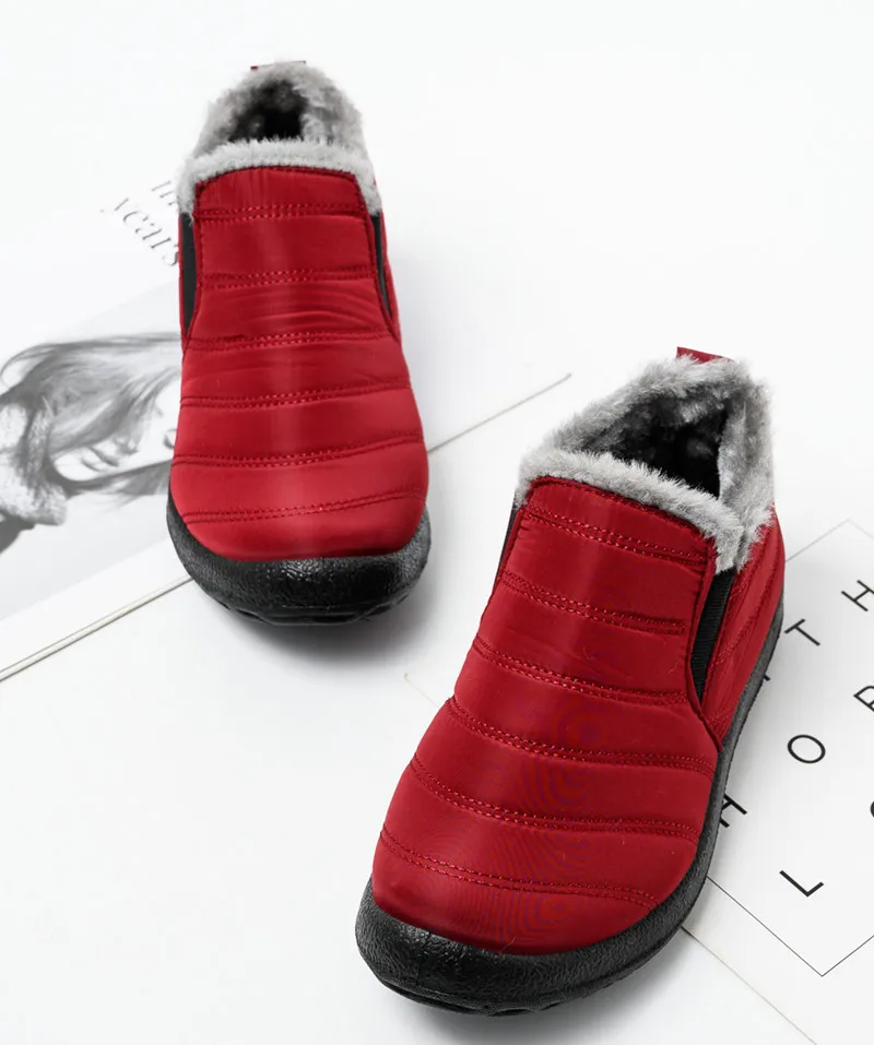 Зимние сапоги женские зимние ботинки водонепроницаемые полусапожки для женская обувь зимние сапоги женская обувь теплые ботинки на меху размера плюс; большие размеры 35-45