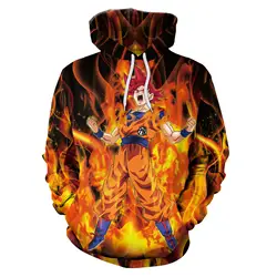 2019 осень и зима EBay алиэкспресс Европа и Америка новые продукты пламя Dragon Ball Sun Wukong цифровая печать свободный крой H