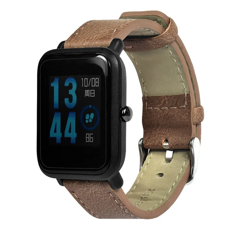 Смарт часы HIPERDEAL в стиле ретро кожаный ремешок для Xiaomi Huami Amazfit Bip Youth