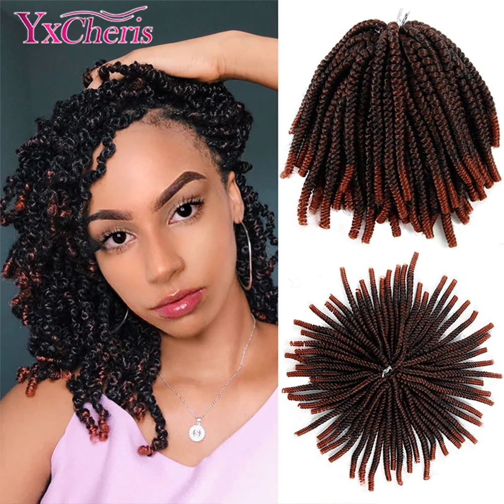 Yxcheris 60 Roots 8inch Fluffy Spring Twist Crochet Hair
