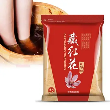 

Natural Saffron Foot Washing Powder Herbal Moxa Leaves Feet Powder Foot Bath Soothing Foot Skin Health Care