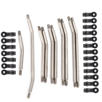 

10Pcs Metal Link 5mm Rod Ends Linkage Set for Axial SCX10 II 90046 90047 RC Crawler Car