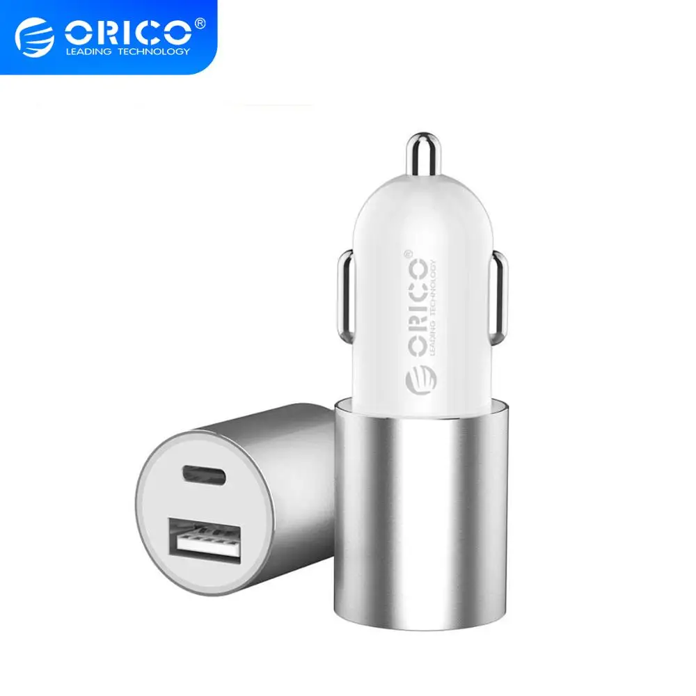 Автомобильное зарядное устройство ORICO 15 5 Вт 3.1A с двумя USB тип c быстрое