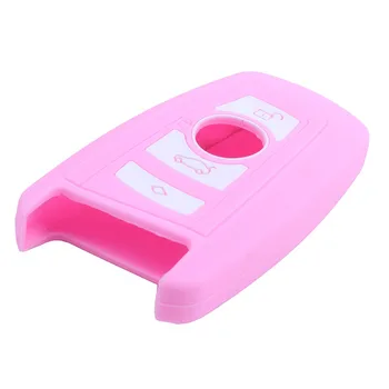 

Silicone Keyless Remote Control Protecting Case For BMW 1 3 5 6 7 Seriess Pink