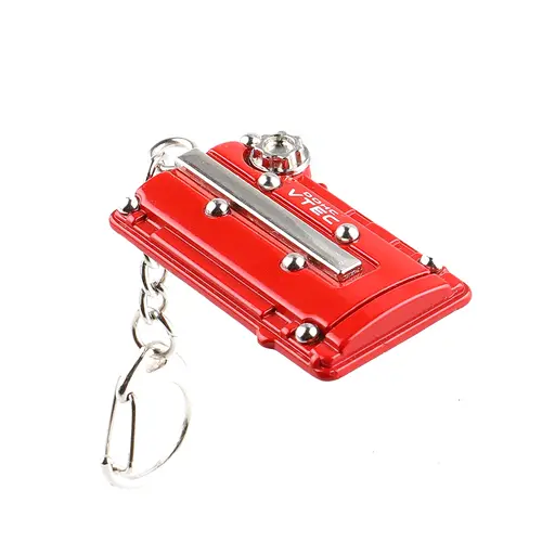 Metal Key Chain Car JDM Turbo Key Ring Vtec DOHC B16 Series Engine Valve Cover For Honda Civic EG EK - Image 5