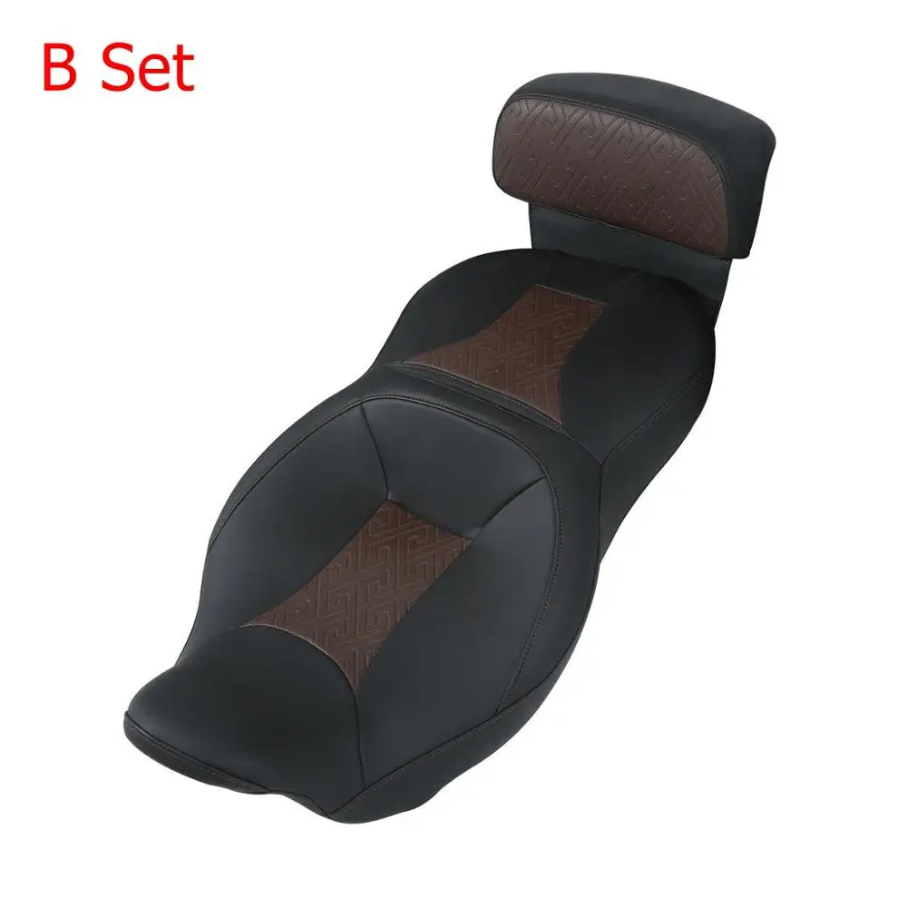B Set Мотоцикл водитель ПАССАЖИРСКОЕ СИДЕНЬЕ спинка для Harley Touring Road King Road скользящий Electra Glide - Цвет: B Set