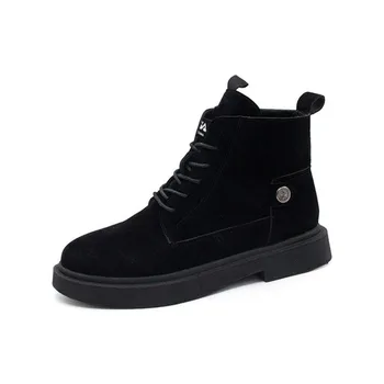 

Girls College Wind Lace Up Shoes British Style Black Cool Short Boots Female Low Heels Short Ankle Boots Casual Boots