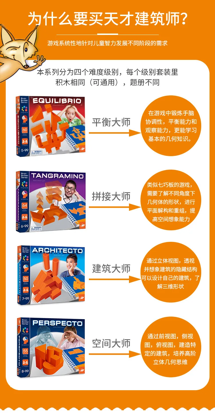 Израиль foxmind Детская образовательная настольная игра Tiancai architects баланс мастер пространство логика Математика Геометрическая