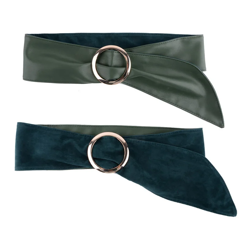 DEAT темперамент двухсторонняя кожа как замша металлическая пряжка женские сплошные ремни осень зима TD532