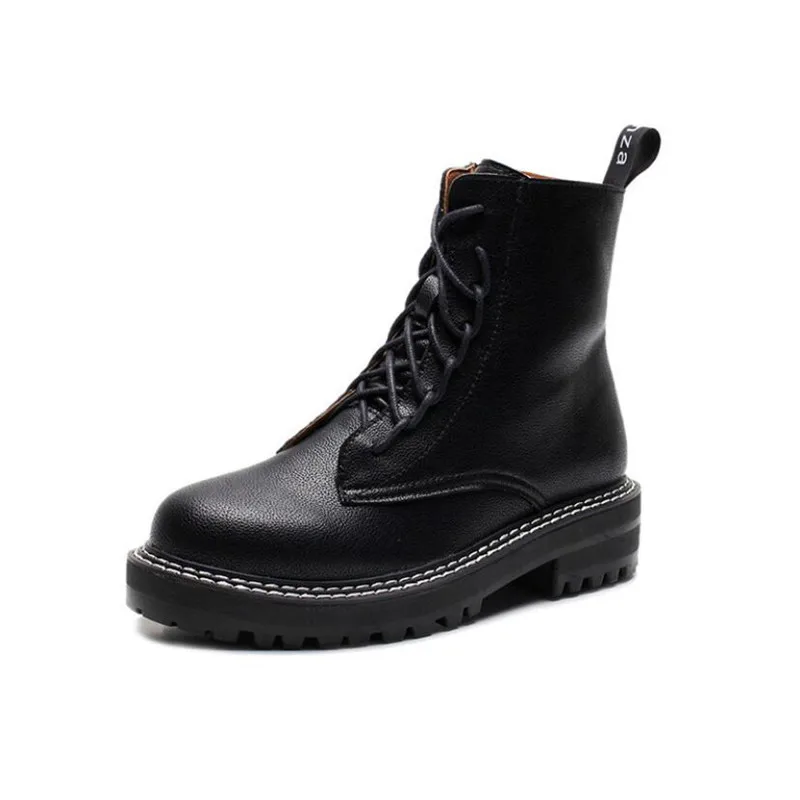 

Brand 2019 New Fashion Women's Snow Boots Winter Ladies Solid Color Martin Boots Short Plus Velvet Warm Cotton Shoes33-43