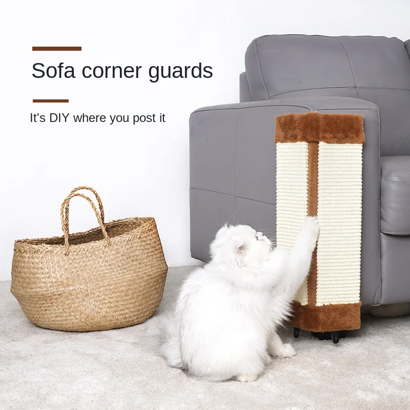 

New Cat Scratches Board Pet Kitten Wall Corner Scratching Mat Post Tree Scratcher Sisal Hemp Kitty Pet Plush Toys 50x23cm