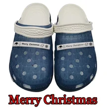 Модные рождественские мужские сандалии; повседневные Мягкие массажные туфли из ПВХ; Buty Sandalias Croks Sandales Homme Erkek Ayakkabi