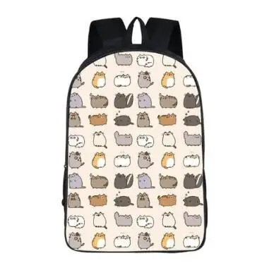 Picture color Прекрасный Детский Школьный рюкзак Pusheen Cat, рюкзак для подростков, девочек, Студенческая школьная дорожная сумка через плечо, Mochila Escolar - Цвет: Picture color