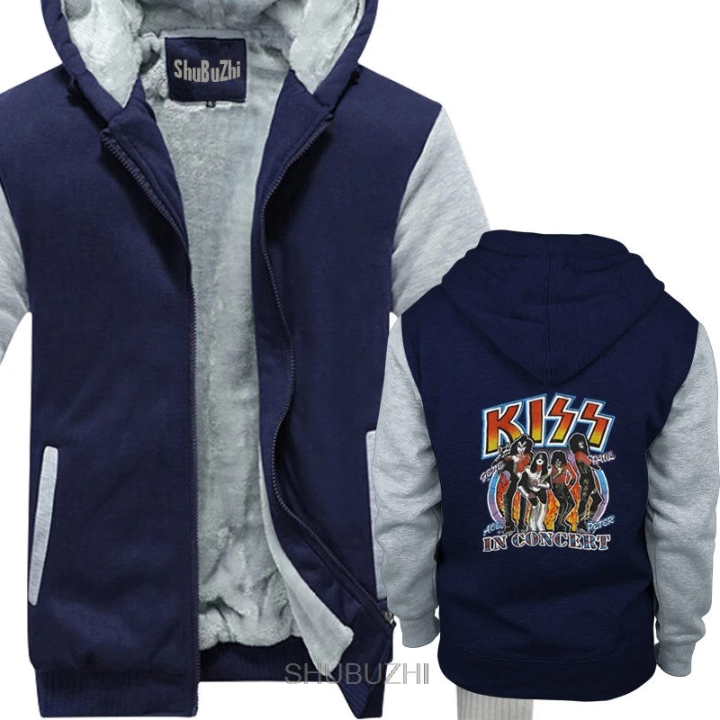Рубашка KISS, винтажные Топы 1979, Alive In '79 Tour Gene Simmons REPRINT hoody, мужские толстовки, Зимняя Толстая куртка, теплое пальто sbz8484