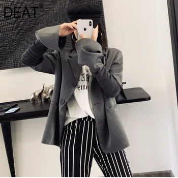 

DEAT 2020 spring new Korean style sleeve long sleeve Notched single-breasted suit two-piece lapel jacket fashion clothing QF977