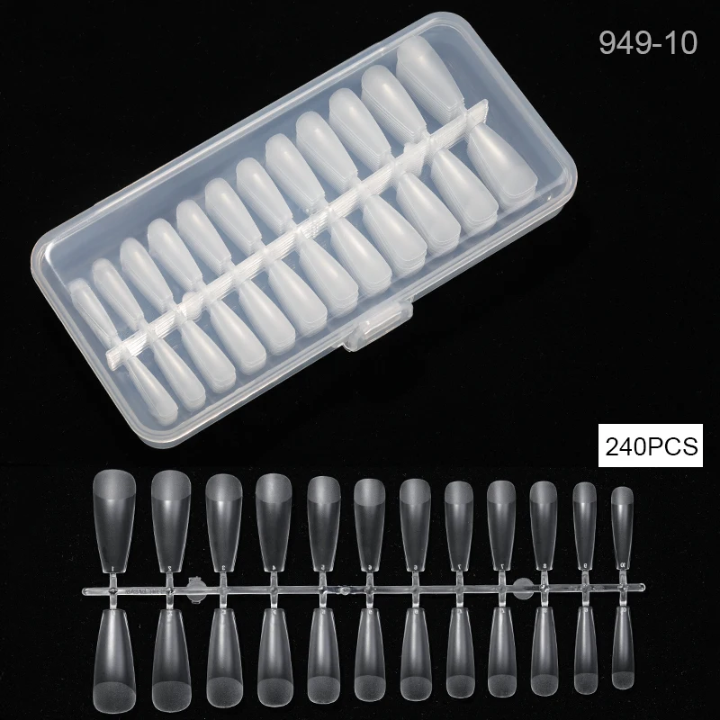 HNUIX 240pcs Long Coffin False Nails Ballerina Nail Tips Full Cover Acrylic Clear Nails Natural False Nails For Gel Nails tool HNUIX 240pcs Long Coffin False Nails Ballerina Nail Tips Full Cover Acrylic Clear Nails Natural False Nails For Gel Nails tool