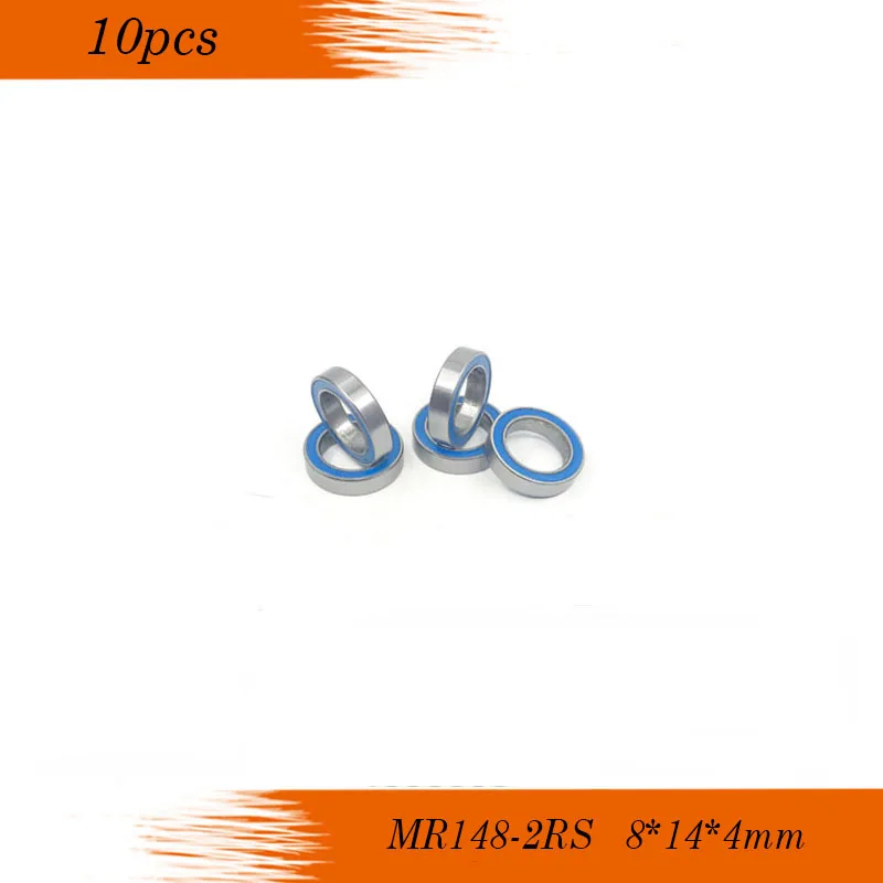 

10pcs MR148-2RS 8*14*4 mm ABEC-5 Blue rubber seal double rubber sealing cover miniature deep groove ball bearing